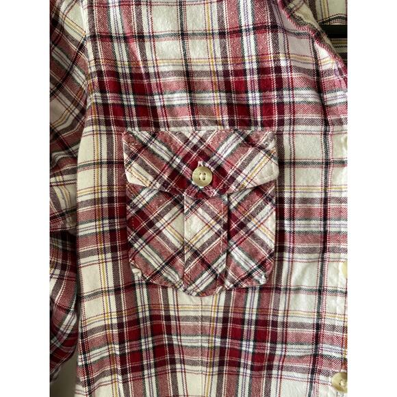 Eddie Bauer Women Flannel Plaid Long Roll Tab Sleeve Button-Up Shirt Size XS - Picture 3 of 5